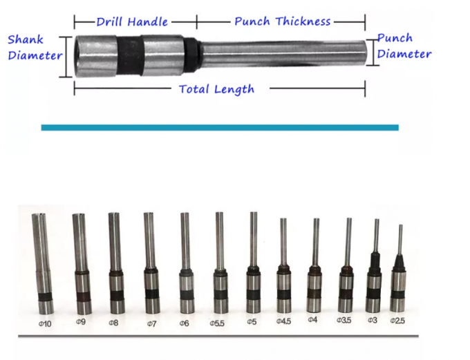 Hollow Paper Hole Drill Bit 9mm Diameter For Punching Machine OEM